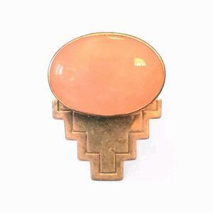 Carol Felley Signed VTG Southwestern Sterling Silver & Pink Quartz Pin Pendant